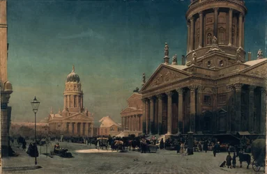 Gendarmenmarkt in Winter, 1857